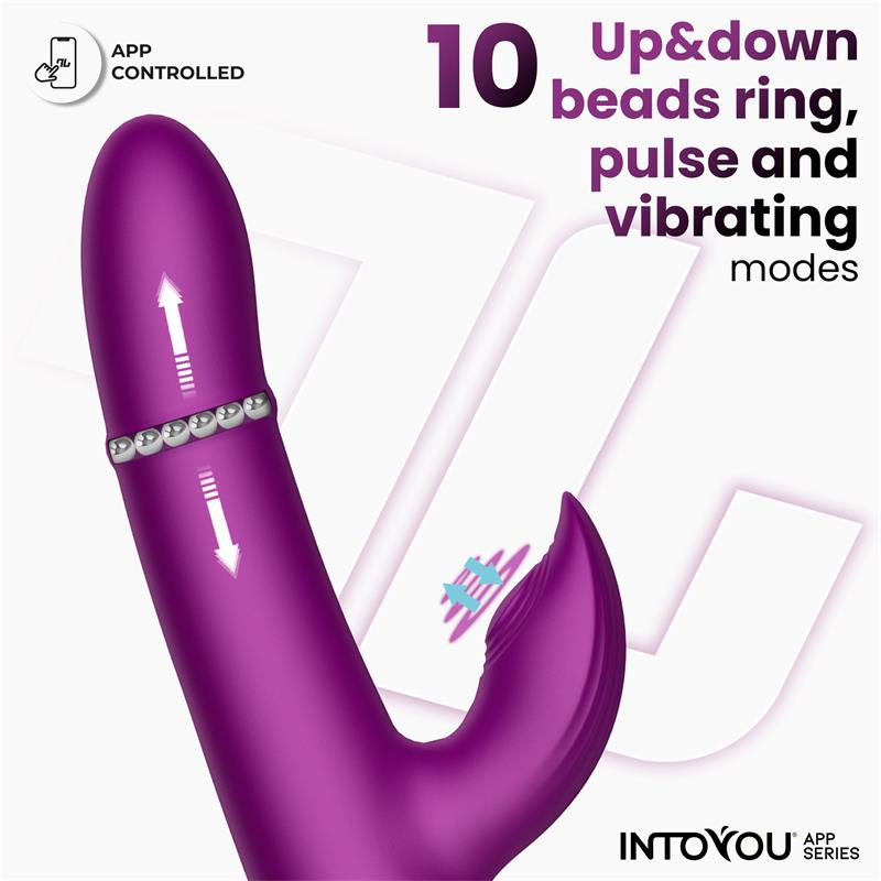 Into You - Sendel Vibe - Vibratore con Anello di Palline Interne Su e Giù e Pulsazione Clitoridea + APP