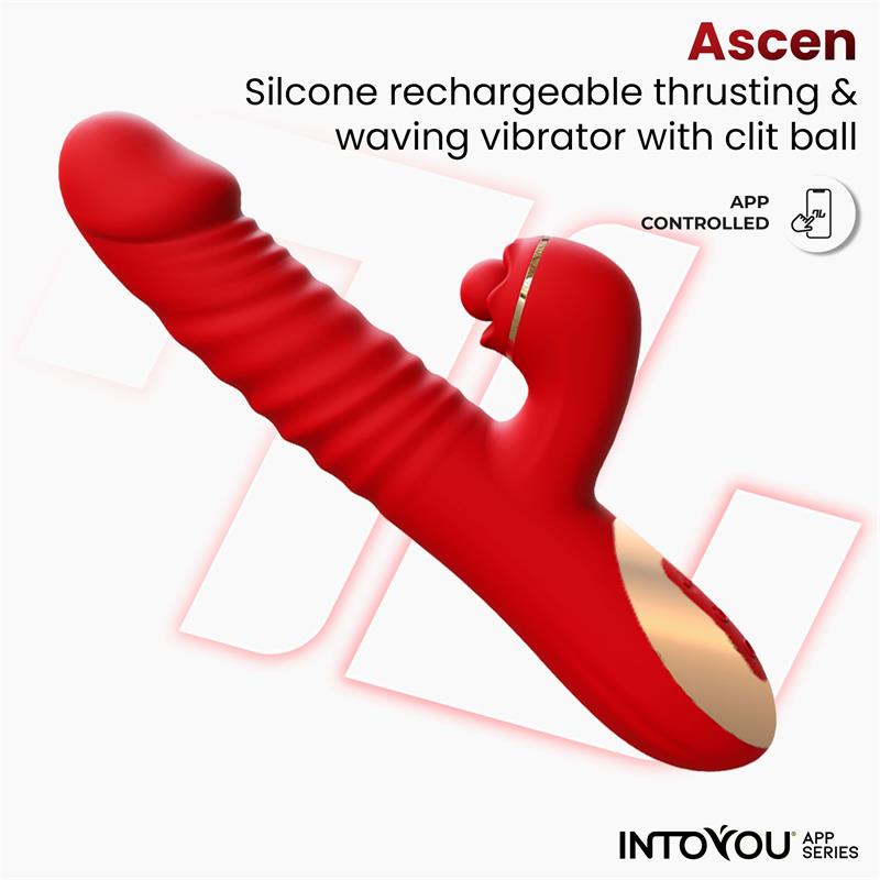 Into You - Ascen - Vibratore Thrusting e Movimento Wave e Stimolazione Clitoridea con Pallina + APP