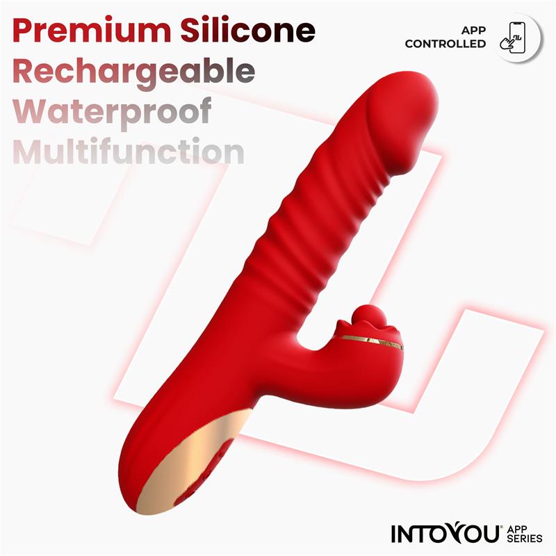Into You - Ascen - Vibratore Thrusting e Movimento Wave e Stimolazione Clitoridea con Pallina + APP
