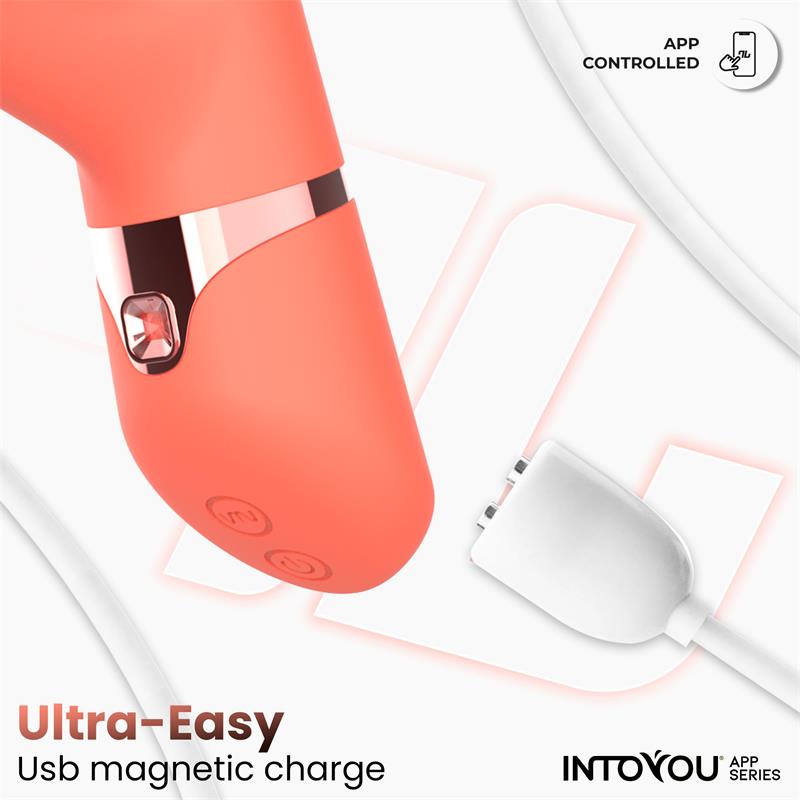 Into You - Mindy - Vibratore con Anello di Palline Interne Su e Giù e Movimento Finger e Tappin Clitorideo + APP
