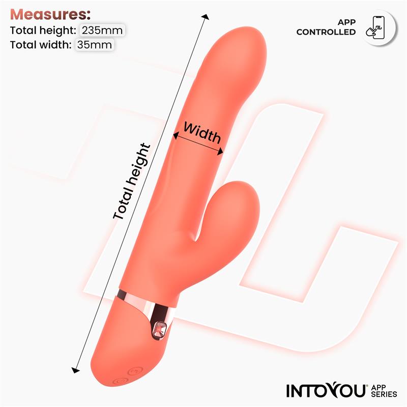 Into You - Mindy - Vibratore con Anello di Palline Interne Su e Giù e Movimento Finger e Tappin Clitorideo + APP