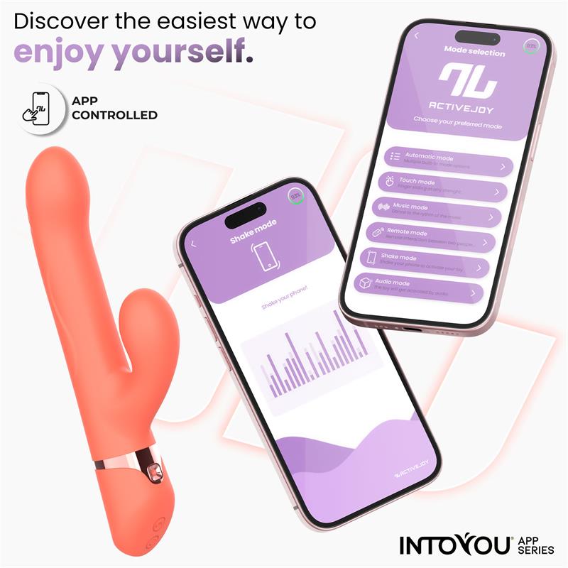 Into You - Mindy - Vibratore con Anello di Palline Interne Su e Giù e Movimento Finger e Tappin Clitorideo + APP