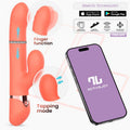 Into You - Mindy - Vibratore con Anello di Palline Interne Su e Giù e Movimento Finger e Tappin Clitorideo + APP