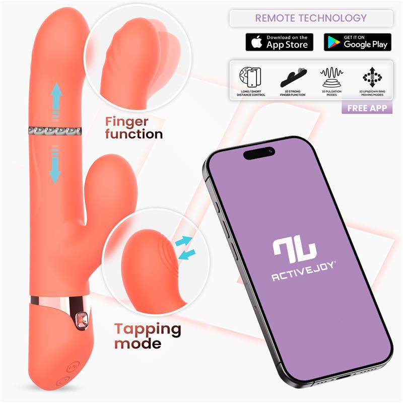 Into You - Mindy - Vibratore con Anello di Palline Interne Su e Giù e Movimento Finger e Tappin Clitorideo + APP