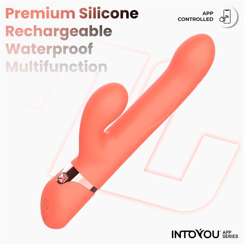 Into You - Mindy - Vibratore con Anello di Palline Interne Su e Giù e Movimento Finger e Tappin Clitorideo + APP