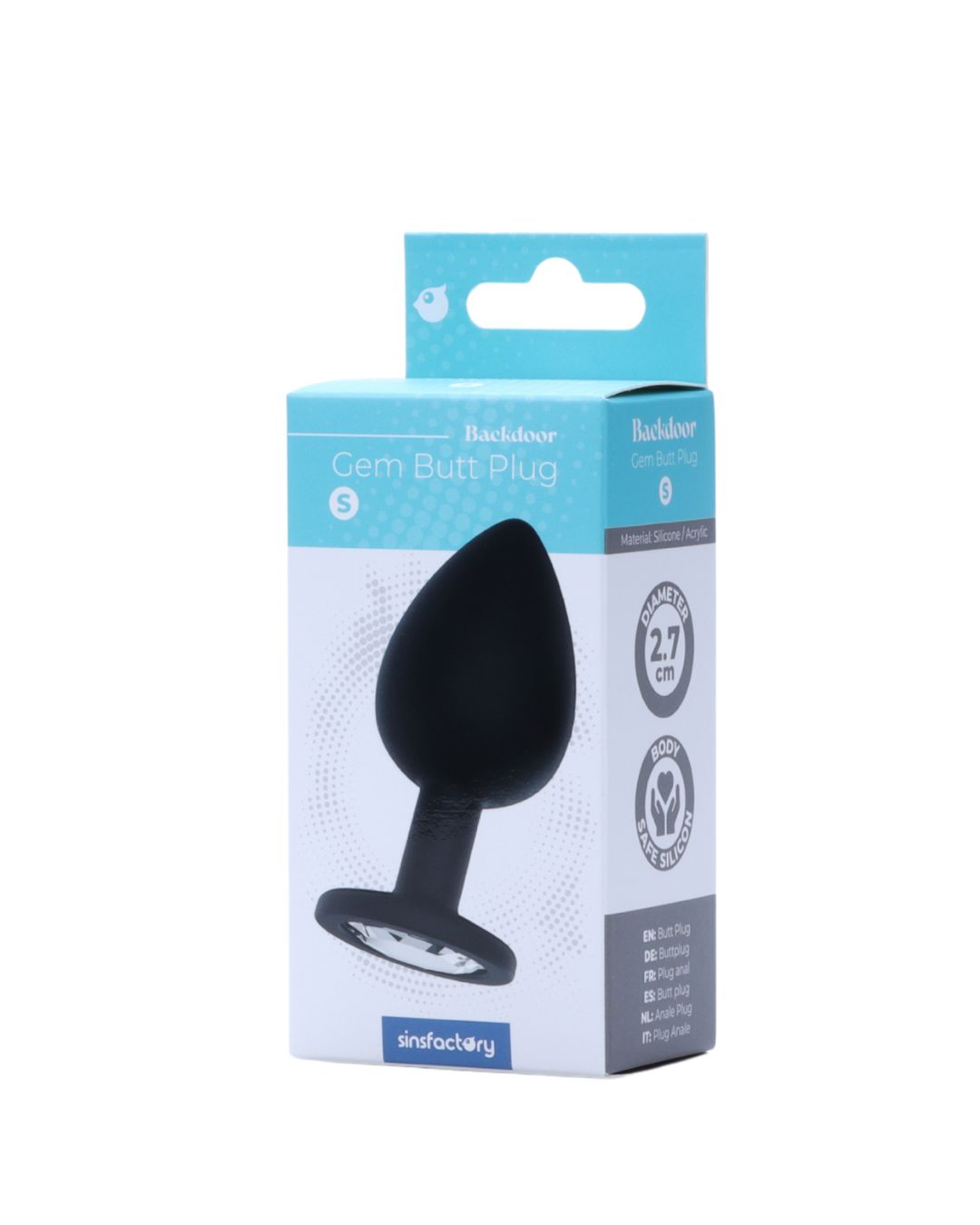 SinsFactory - Gem Butt Plug - S - Nero