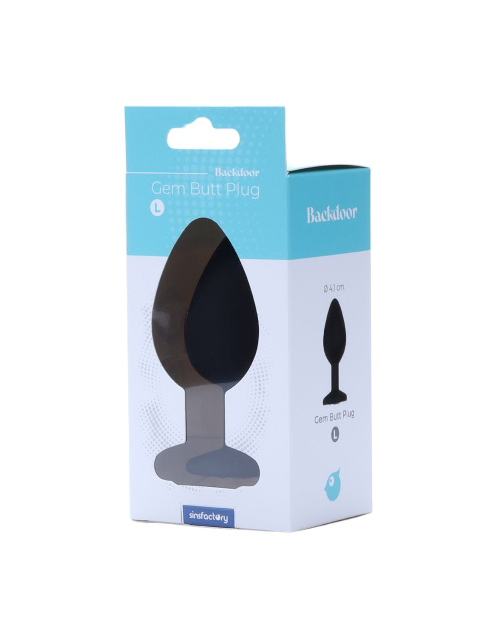 SinsFactory - Gem Butt Plug - L - Nero
