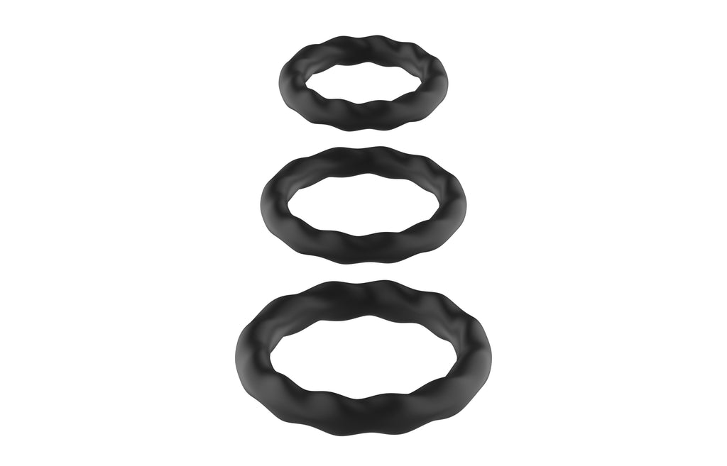 SinsFactory - Silicone Cock Ring Set - 23 - 30 - 37
