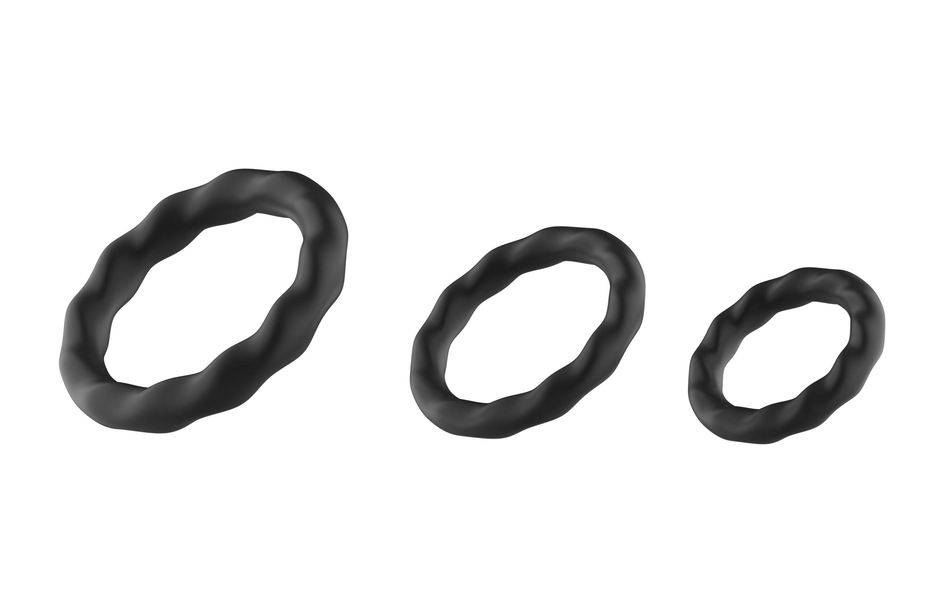 SinsFactory - Silicone Cock Ring Set - 23 - 30 - 37