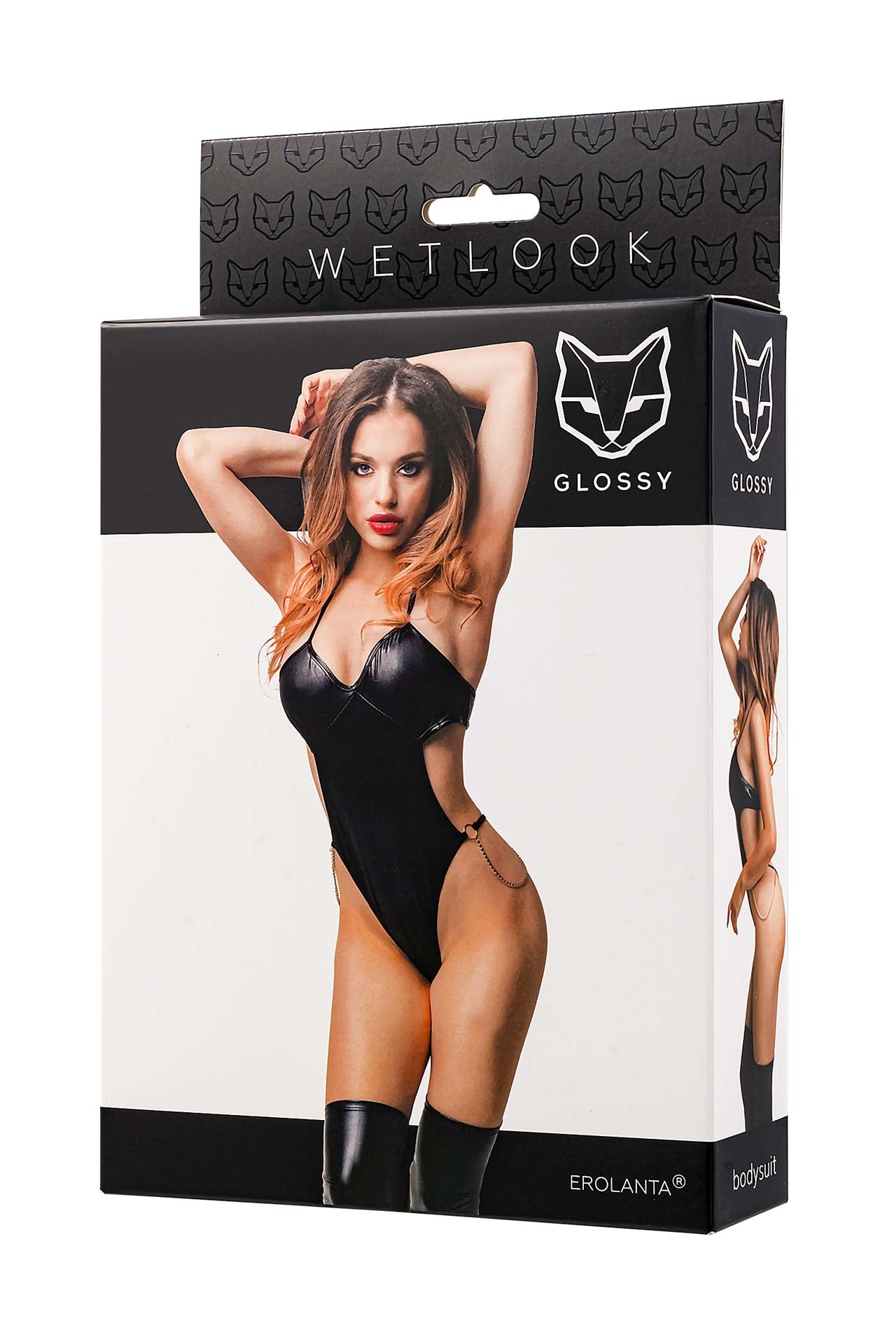 Glossy - Body in Ecopelle Regolabile con Catenina Dorata - Reina