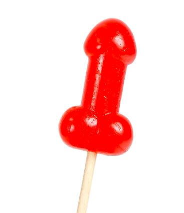 Secret Play - Espositore Lecca Lecca Effetto Caldo Piccante a Forma di Pene - gusto Ciliegia - 40 pz