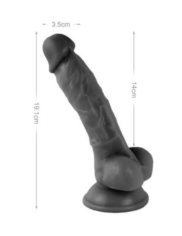 VSC Novelty - Dildo Realistico Mr. Rude - Nero - 7.5"