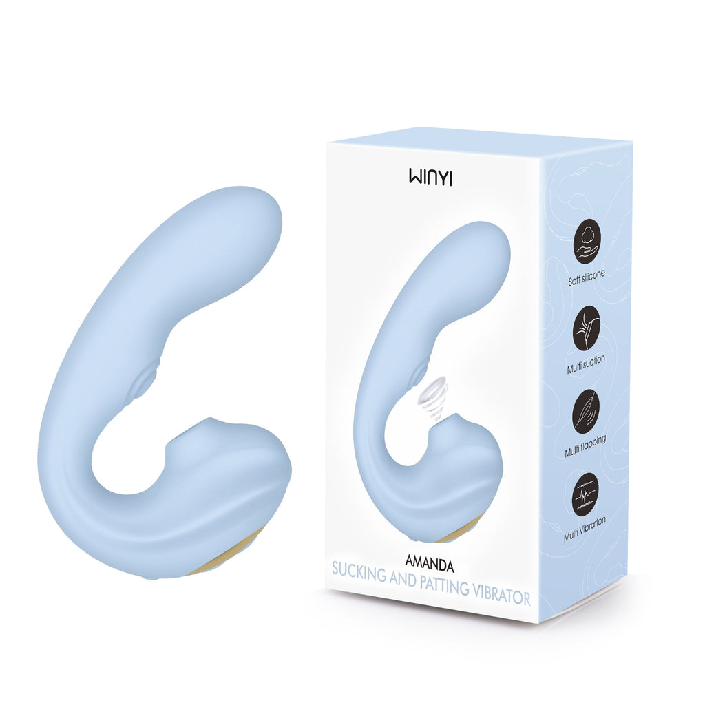 Winyi - Vibratore Flessibile Punto G con Tapping e Succhia Clitoride - Amanda
