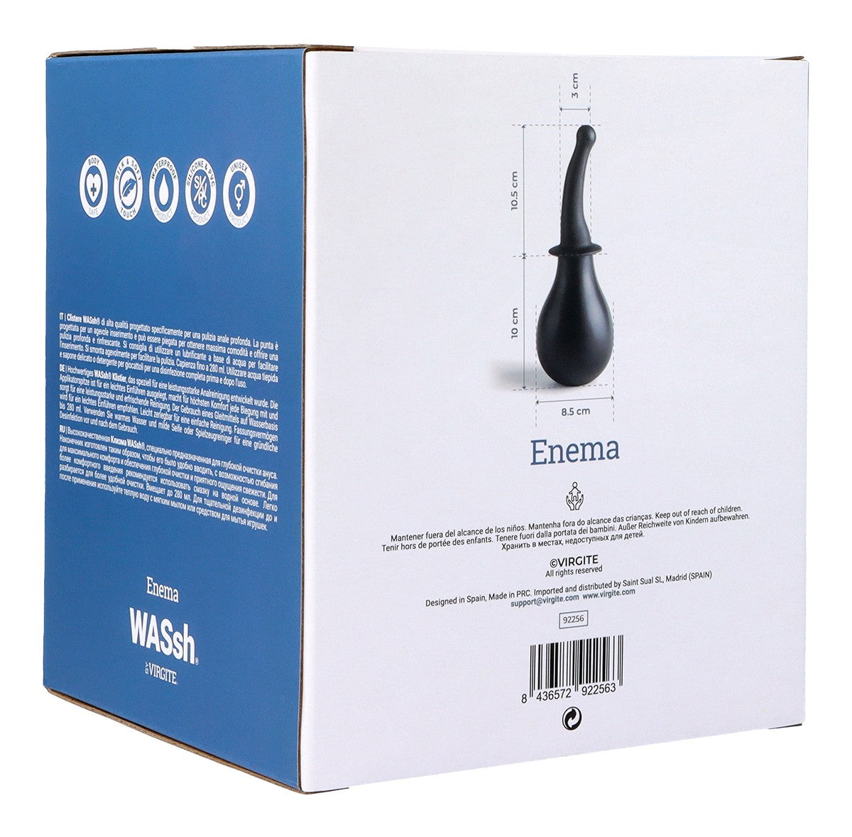 CLISTERE PULIZIA ANALE CURVA NERA 280 ML
