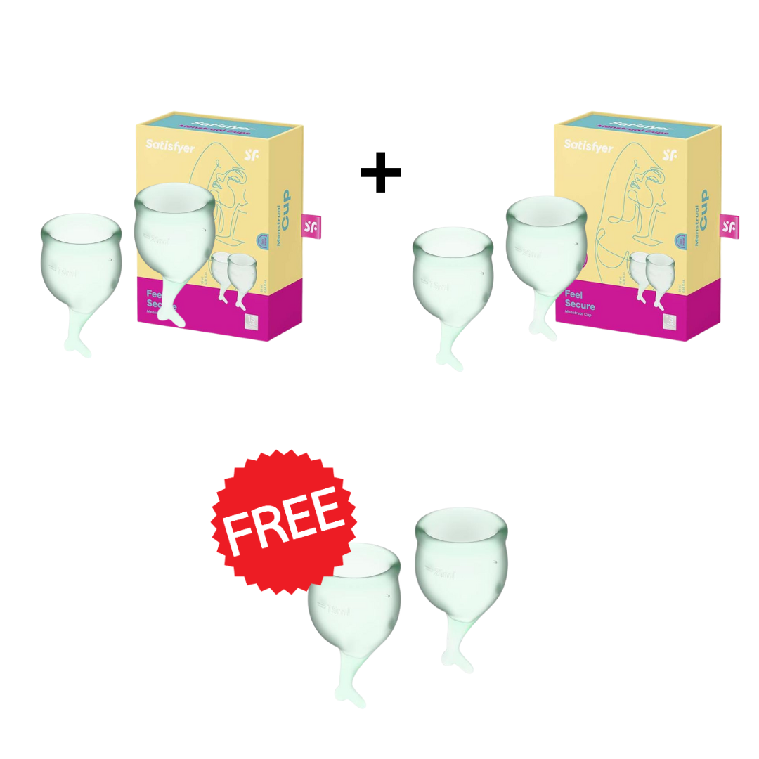 PROMO 2+1 Tester Omaggio - Satisfyer - Feel Secure Coppetta Mestruale - Verde