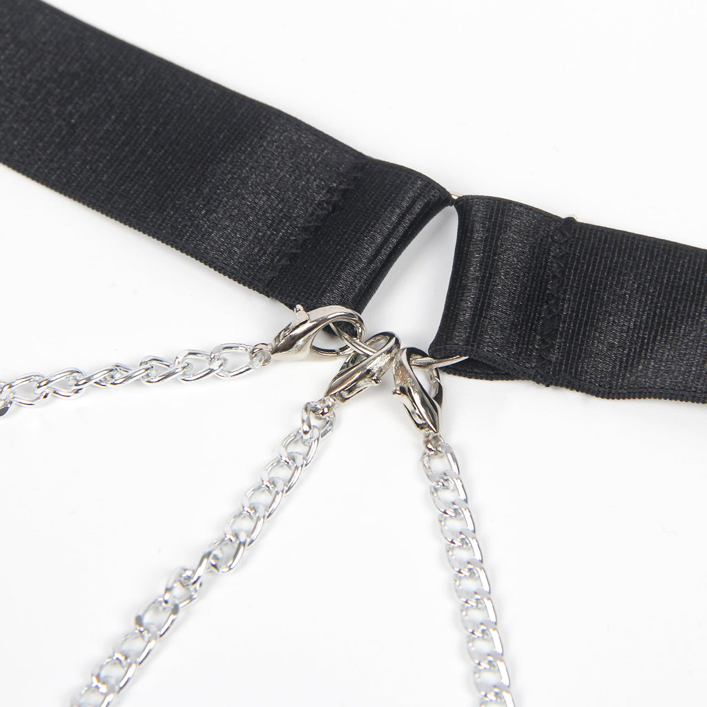 Oh Yeah - Body con Trasparenze e Choker con Catene