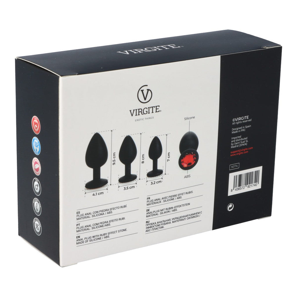 SET SPINA X3 E13 SILICONE NERO-RUBINO