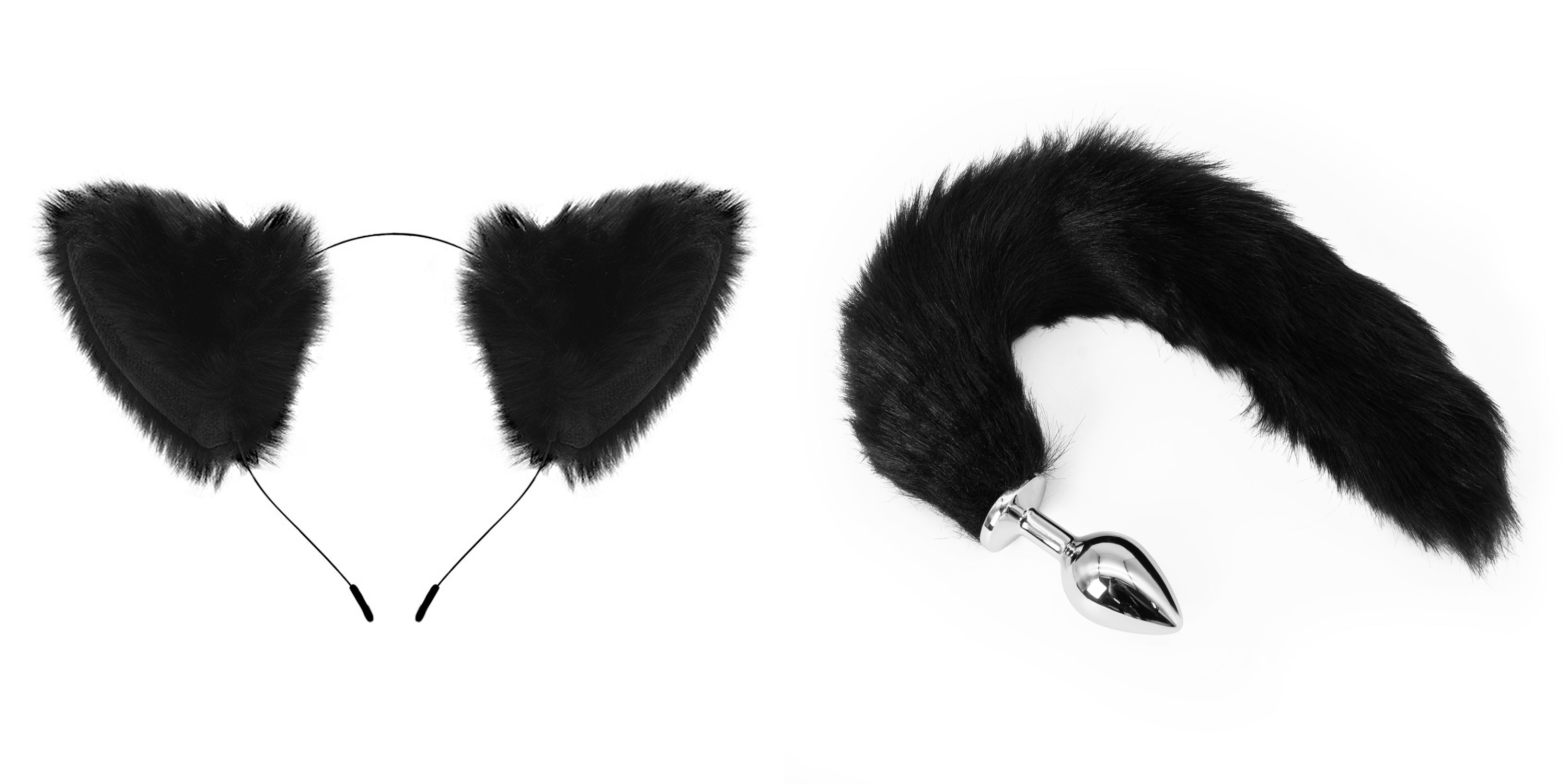 SinsFactory - Furry Bad Kitty Set - Ears & Butt Plug S