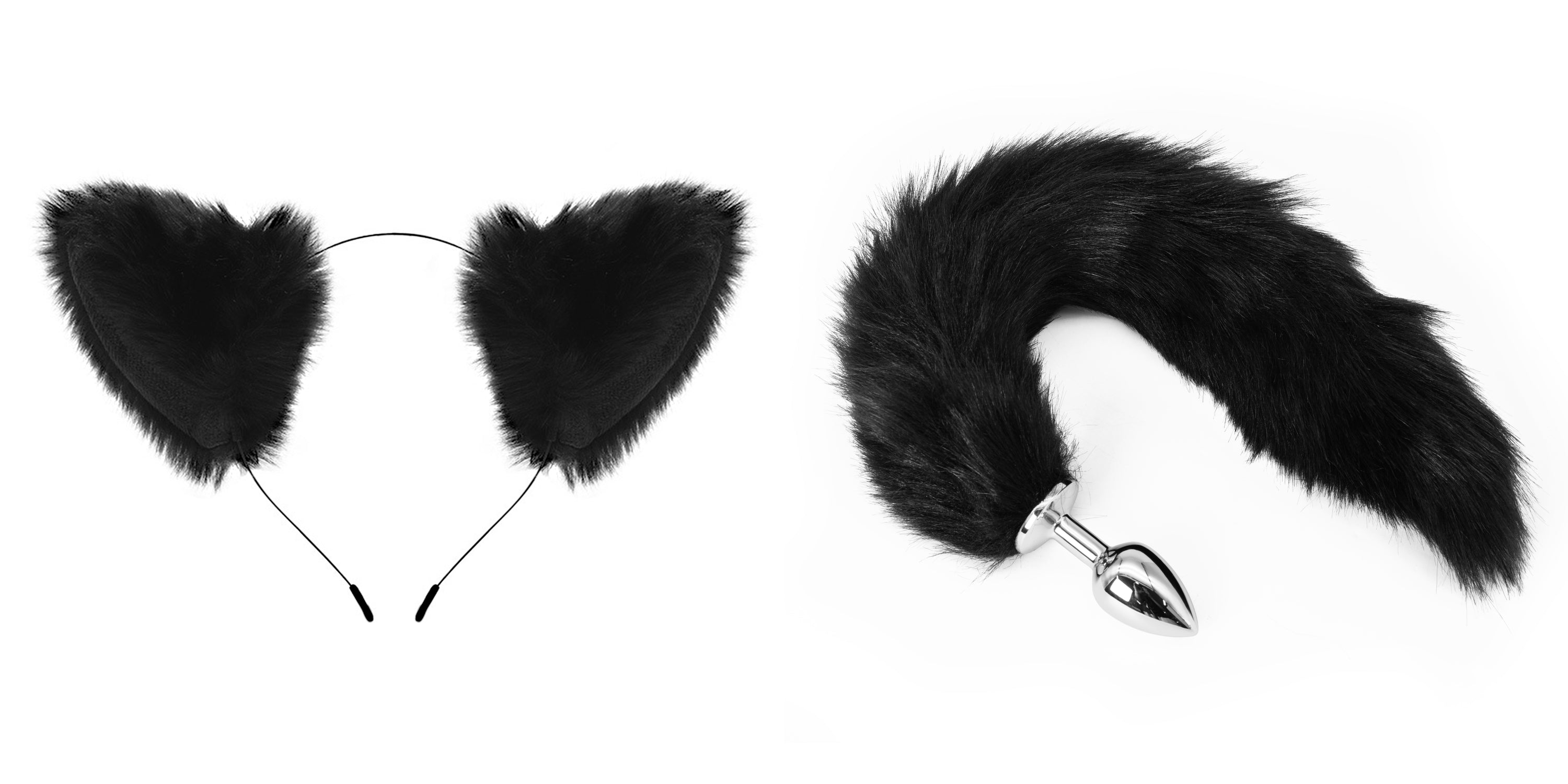 SinsFactory - Furry Bad Kitty Set - Ears & Butt Plug M
