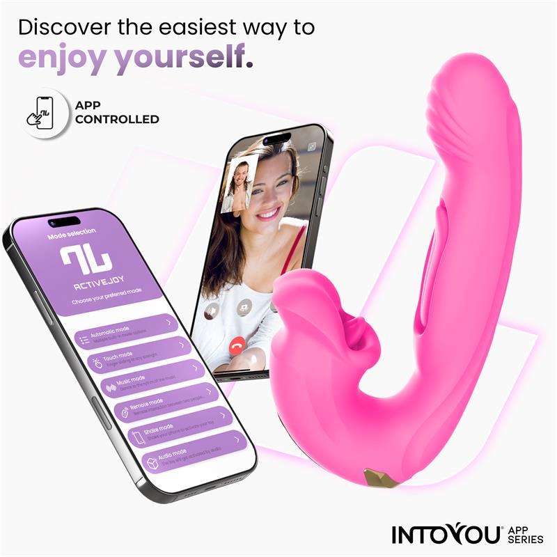 Into You - Bimby -  Vibratore Punto G con Doppia Lingua Tapping e Biting + APP