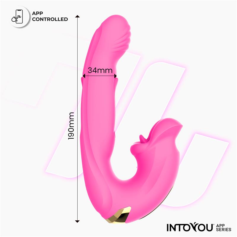 Into You - Bimby -  Vibratore Punto G con Doppia Lingua Tapping e Biting + APP