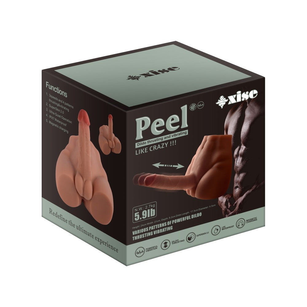 Xise - Peel - Torso con Dildo Thrusting e Vibrante - 6,80"