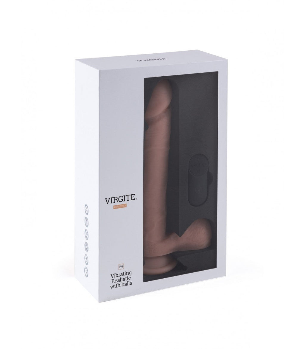 VIBRATORE REALISTICO R6" 24,5 CM CON TELECOMANDO"