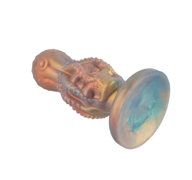 VSC Novelty - Dildo in Silicone Multicolor con Glitter Teschio con Polpo - Devilfish