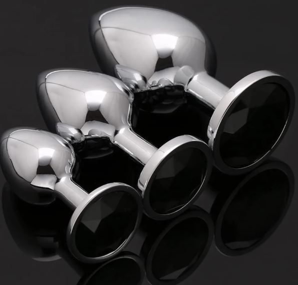 VSC Novelty - Plug Anale con Diamante Nero - S