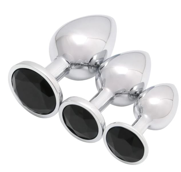 VSC Novelty - Plug Anale con Diamante Nero - S