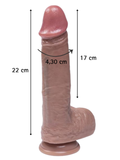 Fantasy Toys - Dildo Ultra Realistico Pelle Morbida - 22 cm