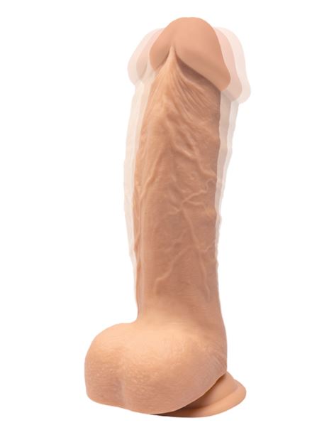 Fantasy Toys - Dildo Vibrante e Leggermente Rotante - 22 cm