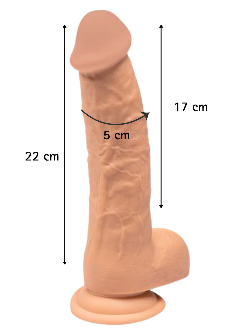 Fantasy Toys - Dildo Vibrante e Leggermente Rotante - 22 cm
