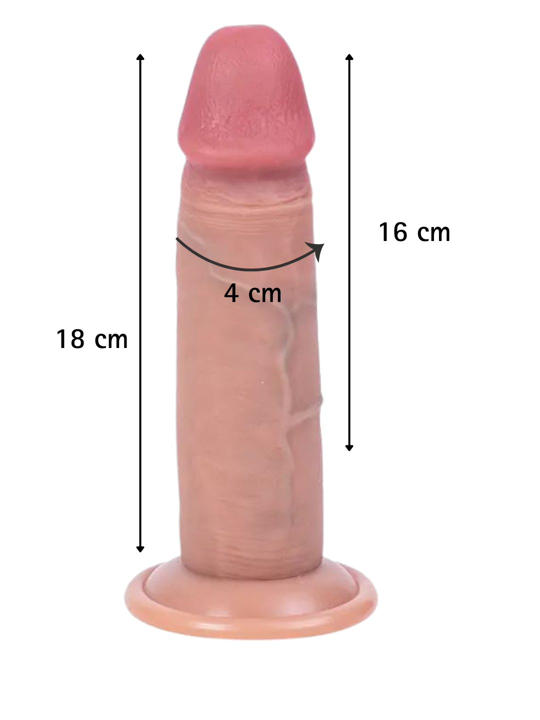 Fantasy Toys - Dildo Ultra Realistico Pelle Morbida - 18 cm