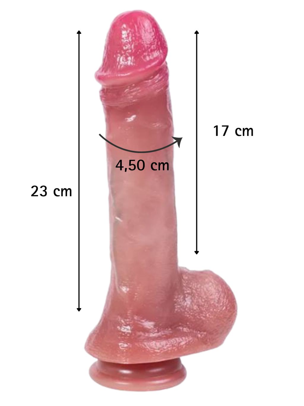 Fantasy Toys - Dildo Ultra Realistico Pelle Morbida - 23 cm