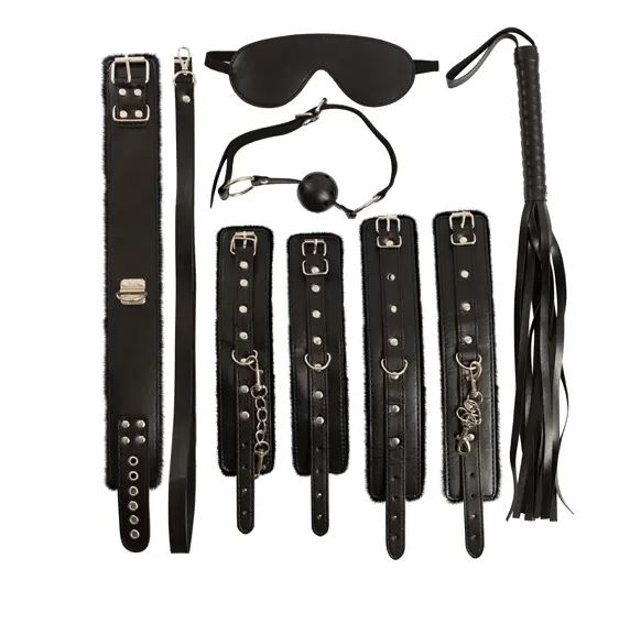 Fantasy Fetish - Set BDSM  8 Pezzi - Nero