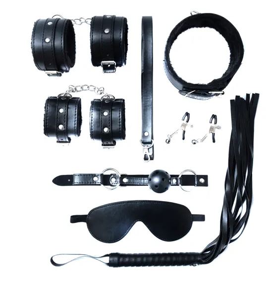 Fantasy Fetish - Set BDSM  8 Pezzi - Nero