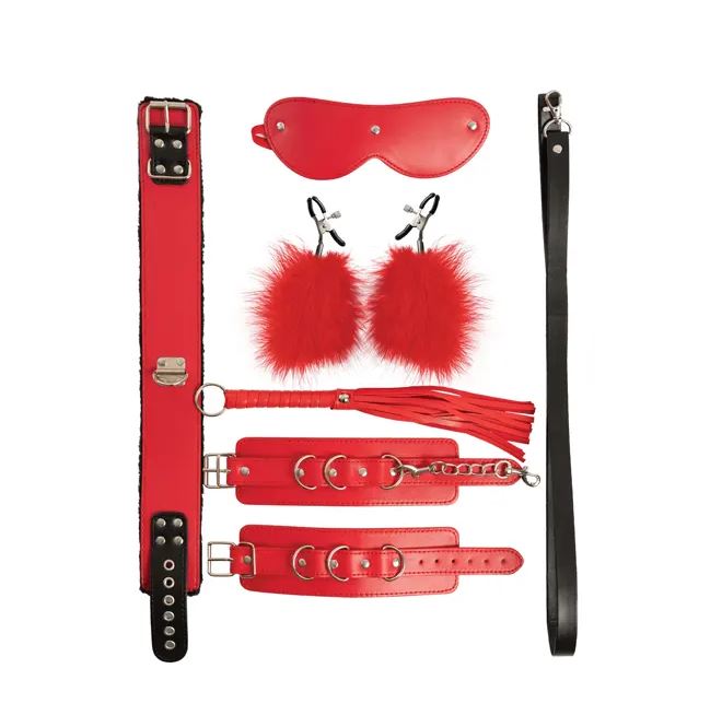 Fantasy Fetish - Set BDSM  6 Pezzi - Rosso