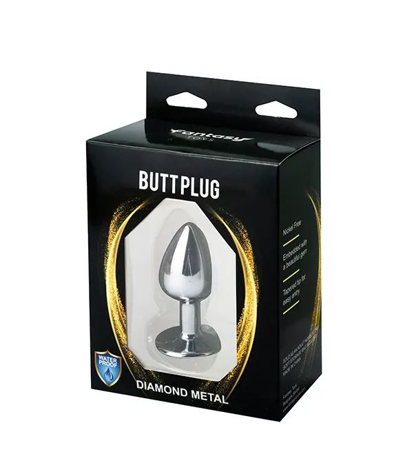 Fantasy Toys - Plug in Alluminio con Gioiello Rosso - M