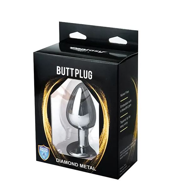 Fantasy Toys - Plug in Metallo con Gioiello Rosso - L