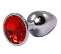 Fantasy Toys - Plug in Metallo con Gioiello Rosso - L