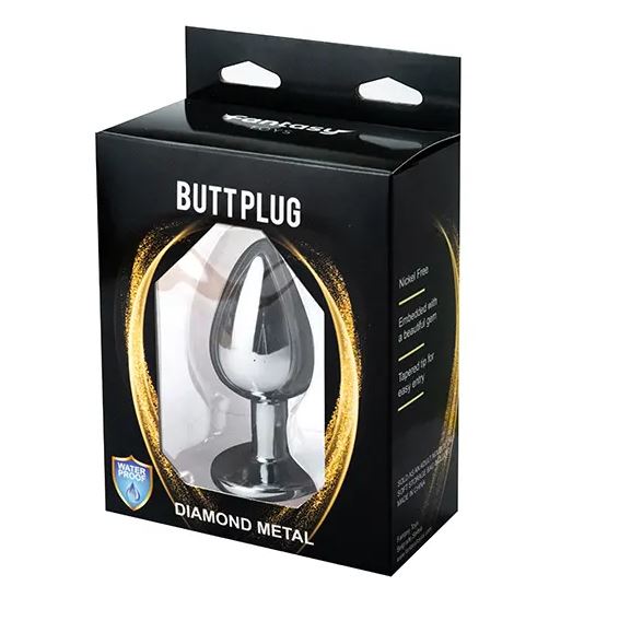 Fantasy Toys - Plug in Metallo con Gioiello  Argento - L