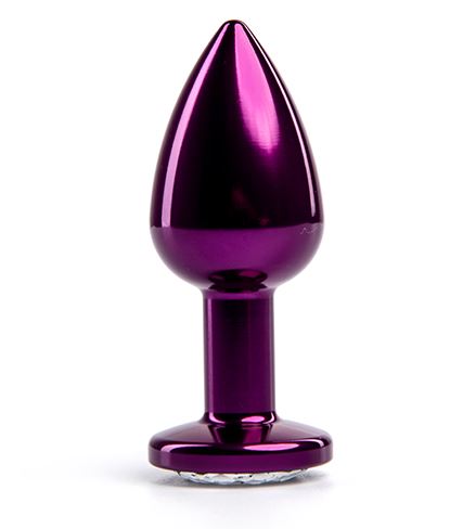 Fantasy Toys - Plug in Metallo Viola con Gioiello Argento - S