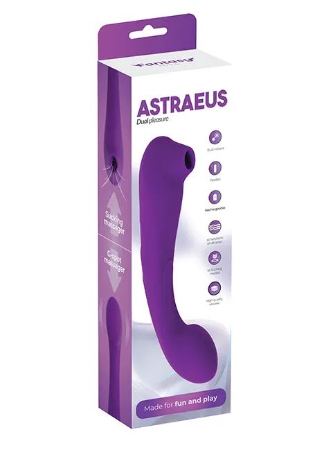 Fantasy Toys - Vibratore Doppio - Punto G e Succhia Clitoride - Astraeus