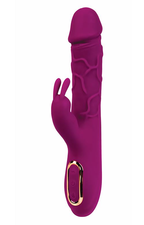 Fantasy Toys - Vibratore Rabbit Realistico Riscaldabile - Viola - Helios