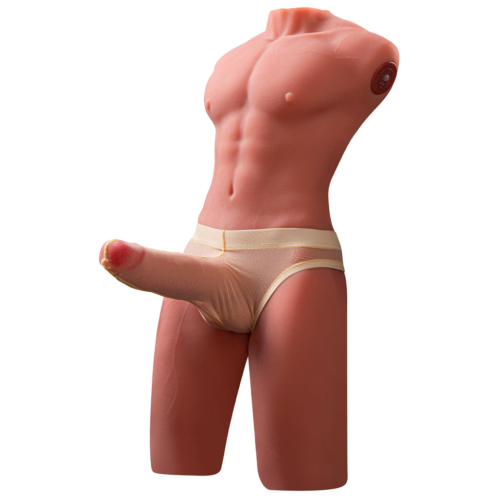Xise - Jason - Torso Completo con Dildo Funzione Thrusting e Vibrante - 6,7"