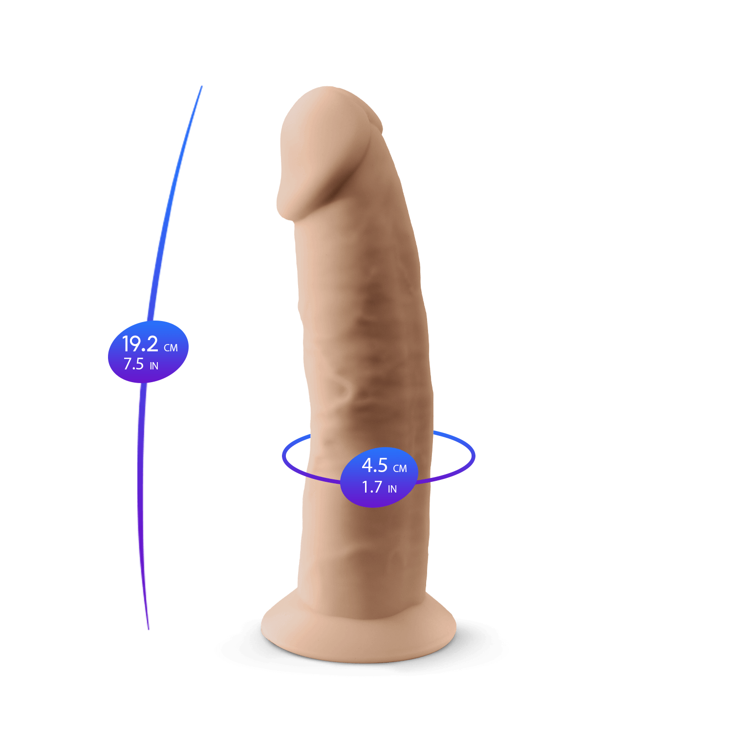 Silexd - Dildo Premium Silicone Mod.2 7,5'' - Color Carne