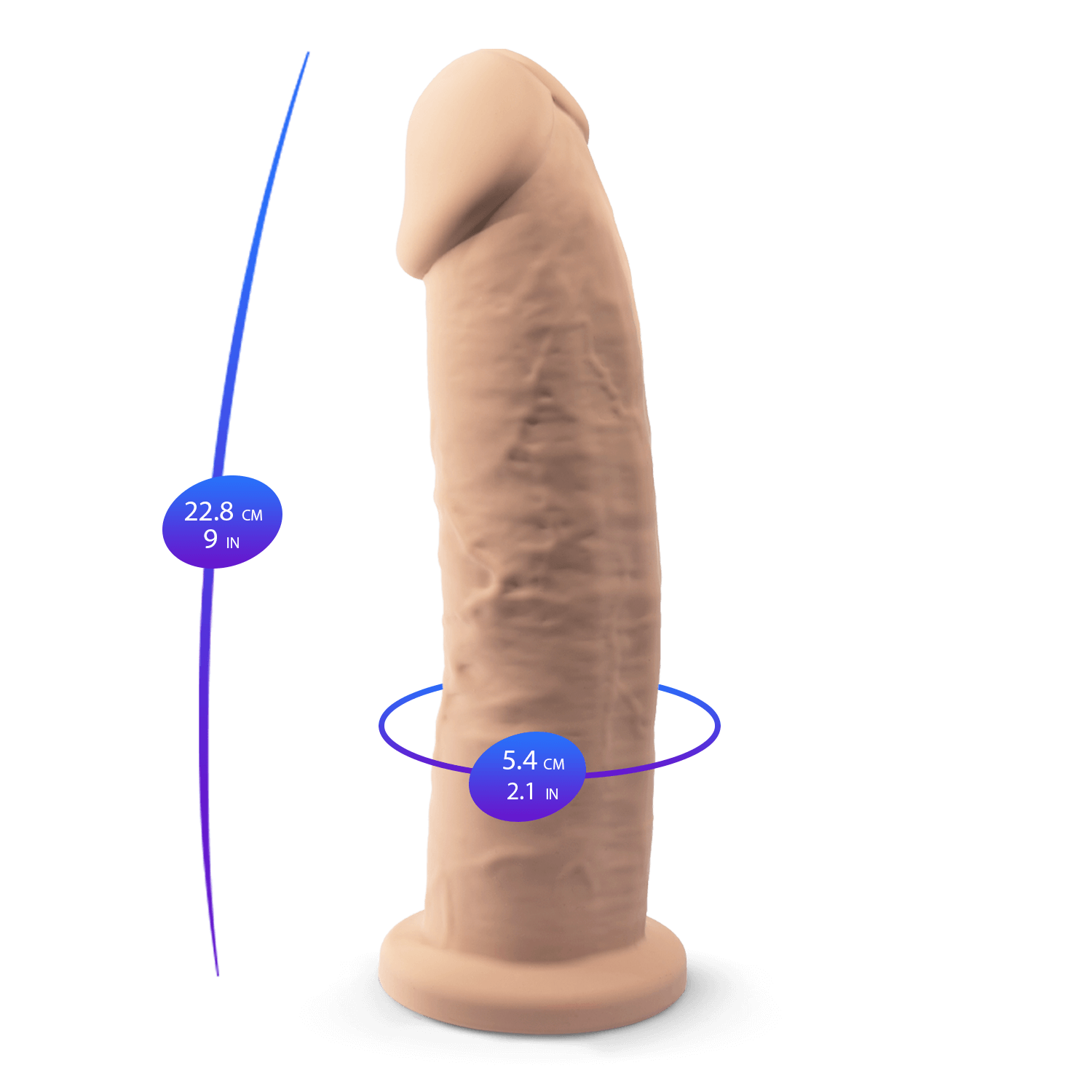 Silexd - Dildo Premium Silicone Mod.2 9'' - Color Carne