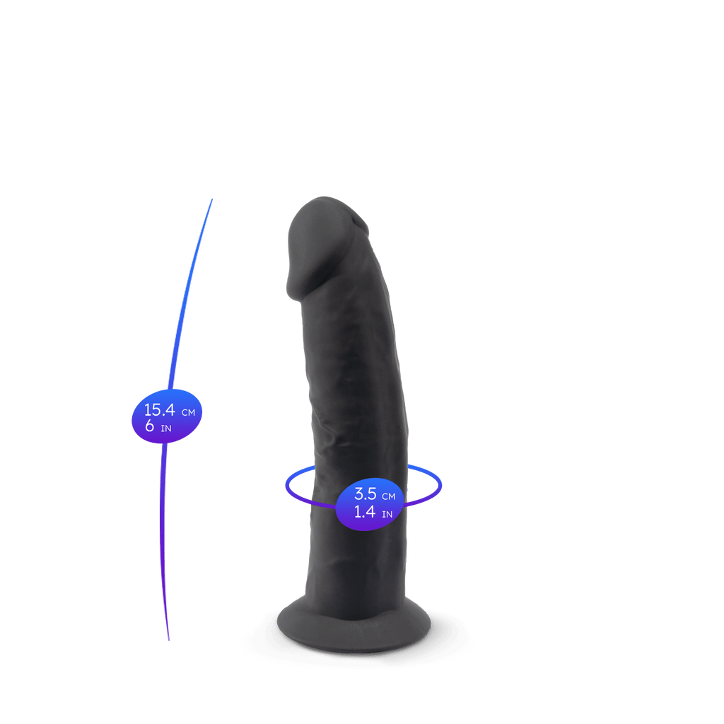 Silexd - Dildo Premium Silicone Mod.2 6'' - Nero