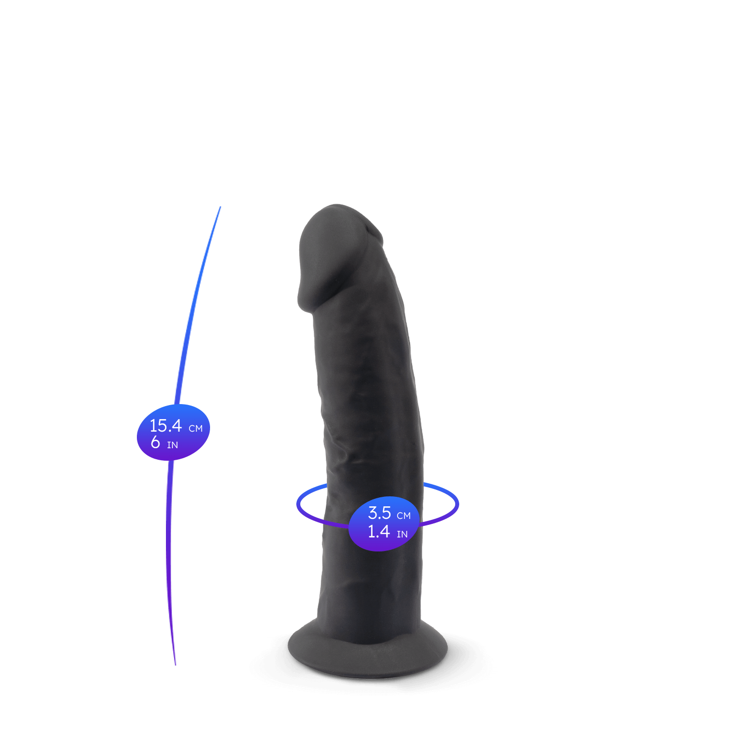 Silexd - Dildo Premium Silicone Mod.2 6'' - Nero